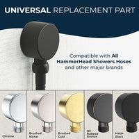 Universal Replacement Part Drop Ell Matte Black - The Shower Head Store