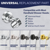 Universal Replacement Wall Mount Holder Chrome - The Shower Head Store