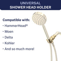 Universal Holder Handheld Shower Head Holder Polished Brass - The Shower Head Store