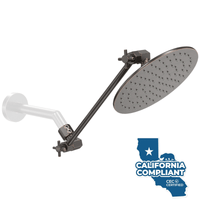 (Main Image) 12 Inch Adjustable Shower Arm with 8 Inch Rain Shower Head Oil Rubbed Bronze / 12 Inch / 1.75 GPM - The Shower Head Store