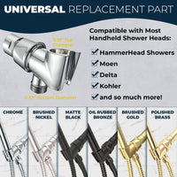 Variation Handheld Shower Head Holder Chrome Brushed Nickel Oil Rubbed Bronze Matte Black Polished Brass Brushed Gold - The Shower Head Store