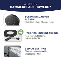 Hammerhead Difference 3-Spray Handheld Shower Head Set Oil Rubbed Bronze / 2.5 GPM Oil Rubbed Bronze / 1.75 GPM - The Shower Head Store