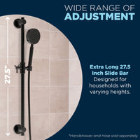 Wide Range of Adjustment Dual Shower Head with Slide Bar Set Oil Rubbed Bronze / 2.5 - The Shower Head Store