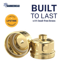 Built to Last Shower Head Filter Polished Brass - The Shower Head Store