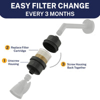 Easy Filter Change Shower Head Fillter Matte Black - The Shower Head Store