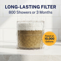 Long Lasting Solid Metal Shower Head Filter Housing with Filtration to Remove Chlorine Matte Black - The Shower Head Store
