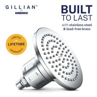 Built to Last Gillian — The METAL Filtered Shower Head Chrome / 2.5 GPM - The Shower Head Store