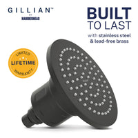 Built to Last Gillian — The METAL Filtered Shower Head Matte Black / 2.5 GPM Matte Black / 1.75 GPM - The Shower Head Store