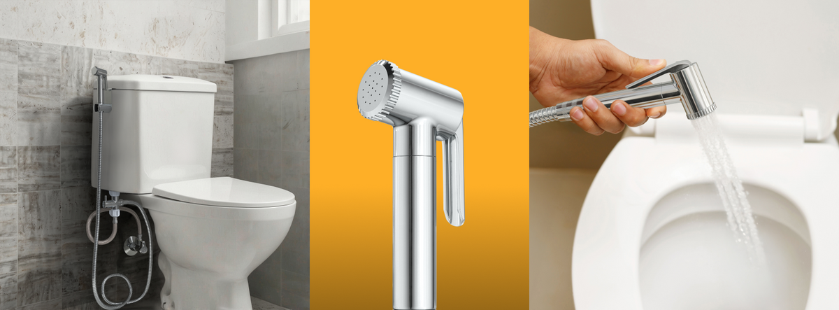 Handheld Bathroom Toilet Bidet Sprayer – Chrome-Plated ABS Shattaf Cloth Sprayer For Personal Hygiene, Potty Cleaning, And Kitchen Use