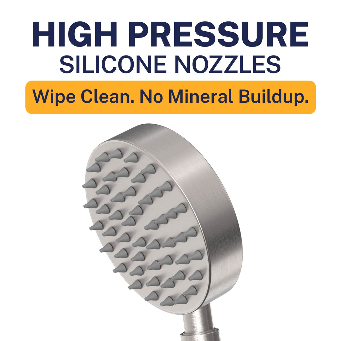 High Pressure All Metal 1-Spray Handshower Brushed Nickel / 2.5 GPM Brushed Nickel / 1.75 GPM - The Shower Head Store