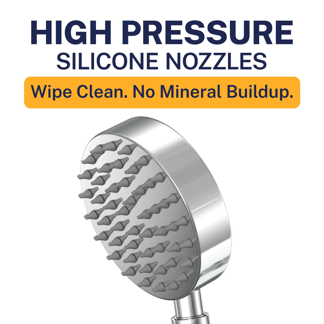 High Pressure All Metal Hand Held Shower Head Chrome / 2.5 GPM Chrome / 1.75 GPM - The Shower Head Store
