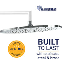 Built to Last 12 Inch Rain Shower Head Chrome / 2.5 - The Shower Head Store