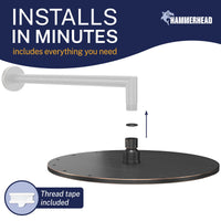 Easy Install 12 Inch Rain Shower Head Oil Rubbed Bronze  / 2.5 - The Shower Head Store