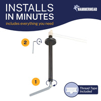 Installation Straight Shower Arm Oil Rubbed Bronze / 12 Inch - The Shower Head Store