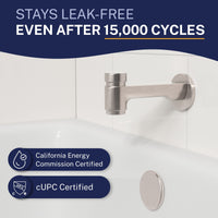 Leak Free Spring Loaded Tub Spout Brushed Nickel - The Shower Head Store