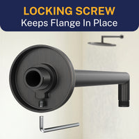 Locking Screw J-Shaped Overhead Shower Arm Oil Rubbed Bronze  - The Shower Head Store