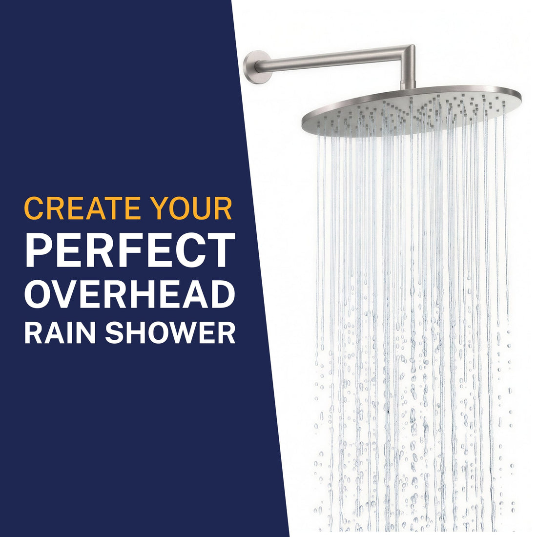 Lifestyle J-Shaped Overhead Shower Arm Brushed Nickel  - The Shower Head Store