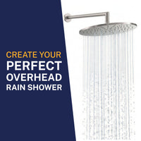Lifestyle J-Shaped Overhead Shower Arm Brushed Nickel  - The Shower Head Store