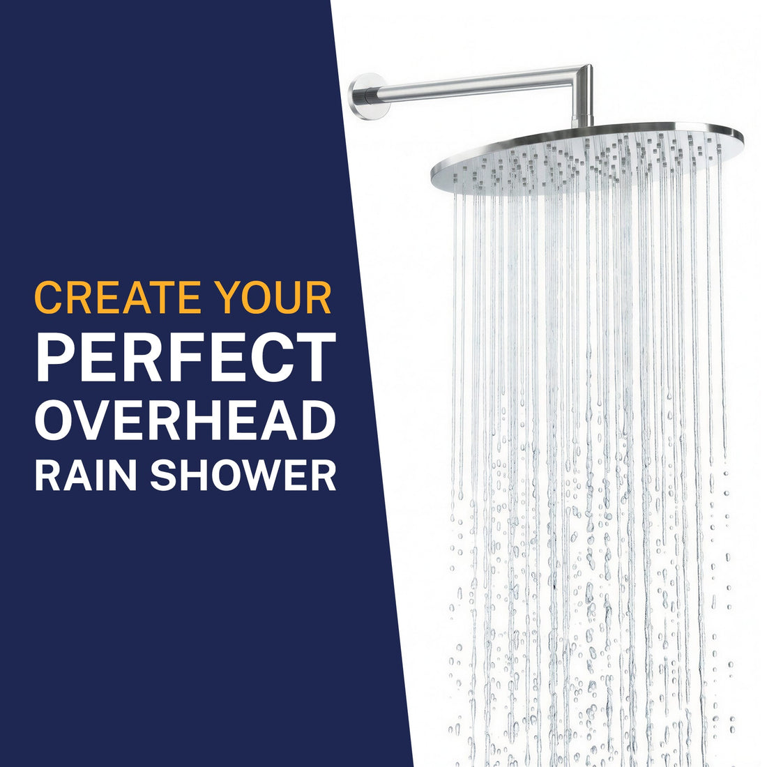 Lifestyle J-Shaped Overhead Shower Arm Chrome - The Shower Head Store