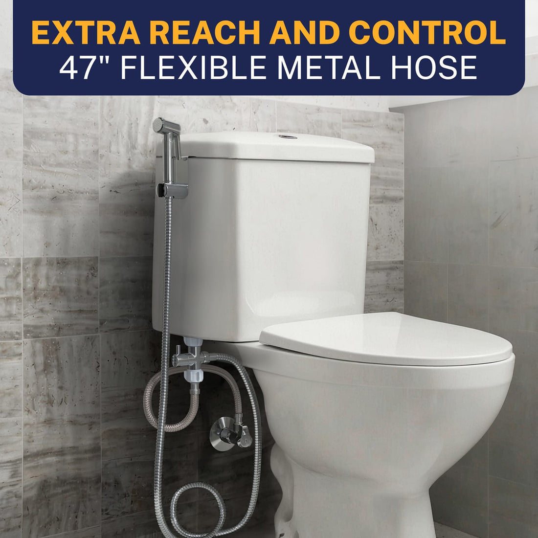 Extra Metal Hose Adjustable Pressure Bidet Adjustable - The Shower Head Store