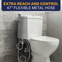 Extra Metal Hose Adjustable Pressure Bidet Adjustable - The Shower Head Store