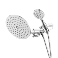 3-Spray Dual Shower Head with Adjustable Shower Arm Chrome / 2.5 GPM