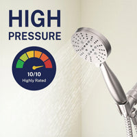 High Pressure All Metal 3-Spray Handheld Shower Head, Handshower Only Brushed Nickel / 2.5 GPM Brushed Nickel / 1.75 GPM - The Shower Head Store