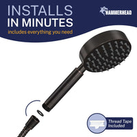 Installation All Metal 1-Spray Handshower Oil Rubbed Bronze / 2.5 GPM Oil Rubbed Bronze / 1.75 GPM - The Shower Head Store