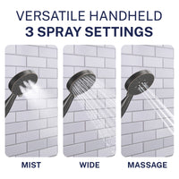 Spray Settings All Metal 3-Spray Handheld Shower Head, Handshower Only Oil Rubbed Bronze / 2.5 GPM Oil Rubbed Bronze / 1.75 GPM - The Shower Head Store