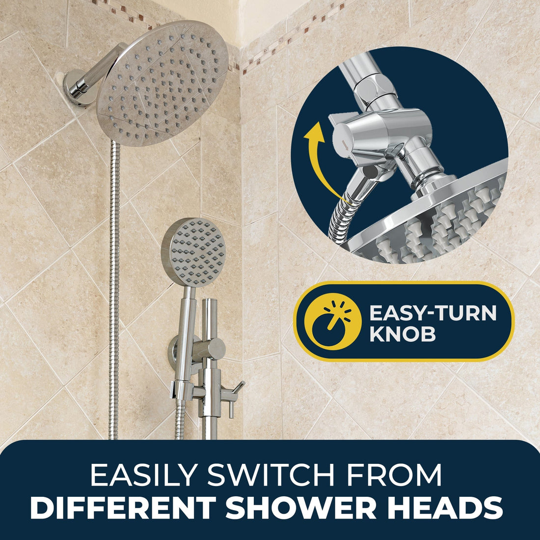  3-Way-Diverter-Without-Holder Chrome - The Shower Head Store