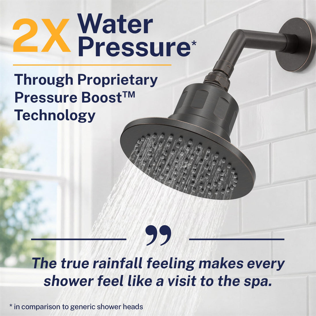 High pressure Gillian — The METAL Filtered Shower Head Oil Rubbed Bronze / 2.5 GPM Oil Rubbed Bronze / 1.75 GPM - The Shower Head Store