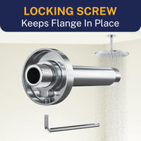 Locking Screw Straight Shower Arm Chrome / 6 Inch - The Shower Head Store