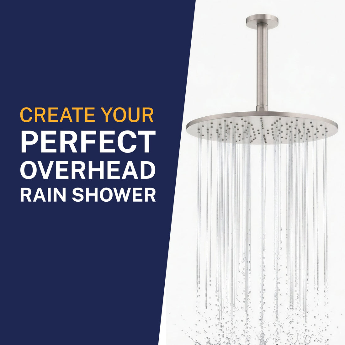 Perfect Overhead Straight Shower Arm Brushed Nickel / 6 Inch - The Shower Head Store