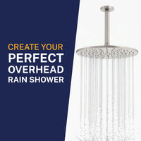 Perfect Overhead Straight Shower Arm Brushed Nickel / 6 Inch - The Shower Head Store