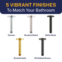 Finishes Straight Shower Arm Brushed Gold / 6 Inch - The Shower Head Store