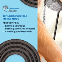 Long Flexible Hose 1-Spray Dual with Adjustable Arm Oil Rubbed Bronze / 2.5 - The Shower Head Store
