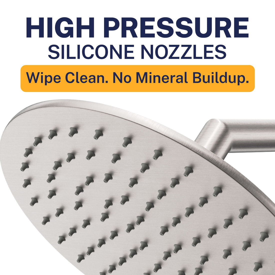 High Pressure Metal 8 Inch Rain Shower Head Rainfall Showerhead Brushed Nickel / 2.5 GPM Brushed Nickel / 1.75 GPM - The Shower Head Store