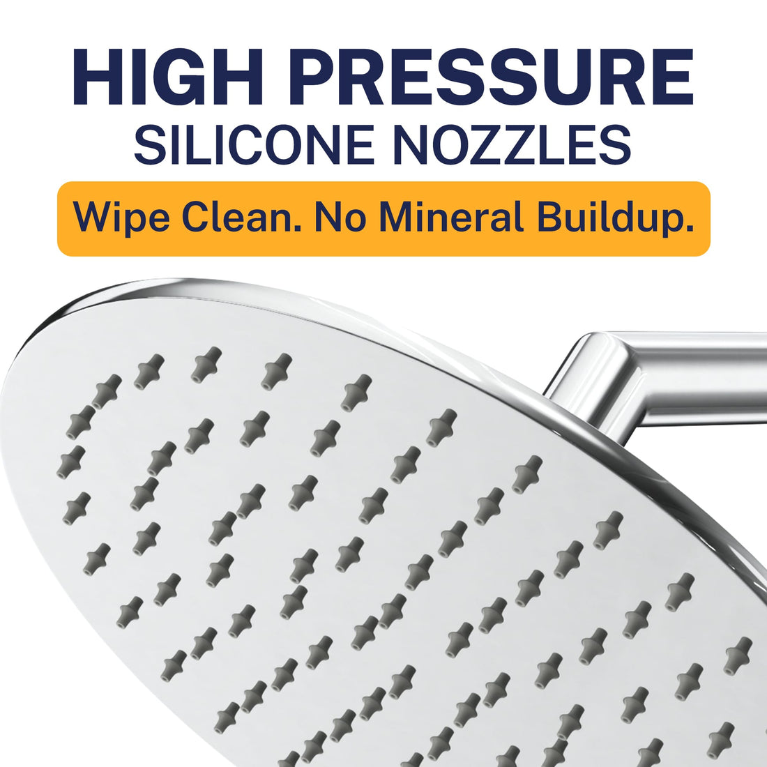 High Pressure Metal 8 Inch Rain Shower Head Rainfall Showerhead Chrome / 2.5 GPM Chrome / 1.75 GPM - The Shower Head Store