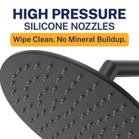 High Pressure Metal 8 Inch Rain Shower Head Rainfall Showerhead Matte Black / 2.5 GPM Matte Black / 1.75 GPM - The Shower Head Store