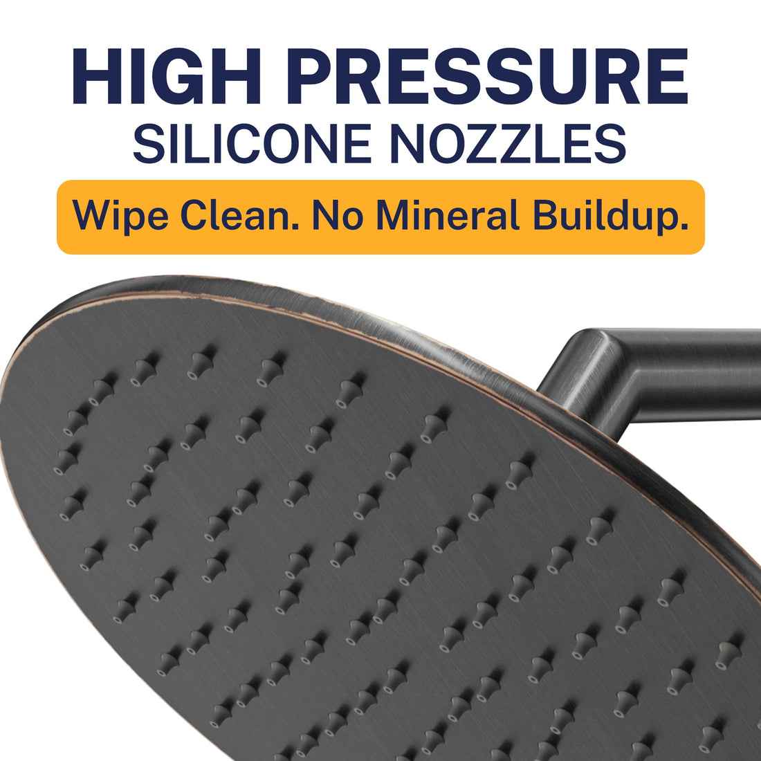 High Pressure Metal 8 Inch Rain Shower Head Rainfall Showerhead Oil Rubbed Bronze / 2.5 GPM Oil Rubbed Bronze / 1.75 GPM - The Shower Head Store