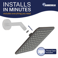 Easy Installs Square Rain Shower Head Oil Rubbed Bronze  / 2.5 - The Shower Head Store