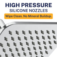 High Pressure Square Rain Shower Head Chrome / 2.5 - The Shower Head Store