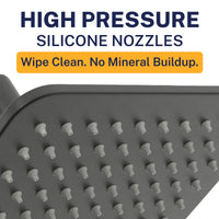 High Pressure Square Rain Shower Head Matte Black  / 2.5 - The Shower Head Store