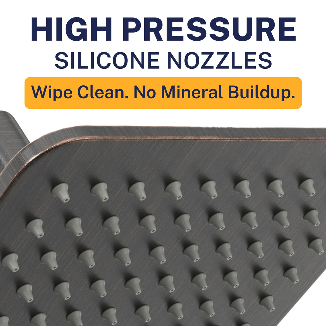 High Pressure Square Rain Shower Head Oil Rubbed Bronze  / 2.5 - The Shower Head Store
