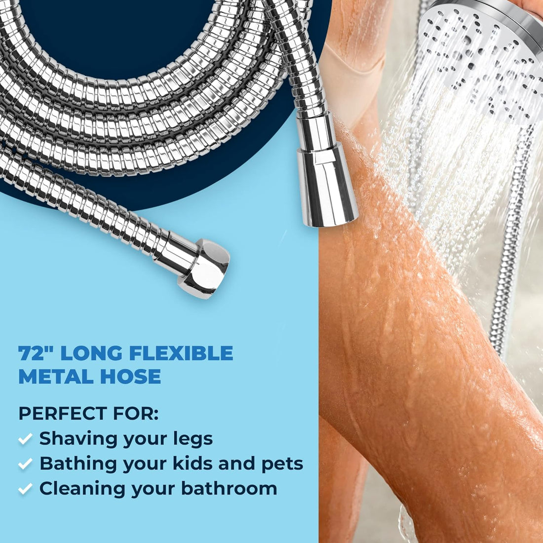 Hose 3-Spray Dual with Adjustable Arm Chrome / 1.75 - The Shower Head Store