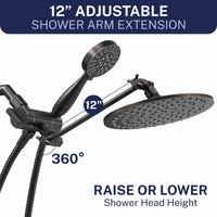 Adjustable Arm 3-Spray Dual with Adjustable Arm Oil Rubbed Bronze / 1.75 GPM - The Shower Head Store