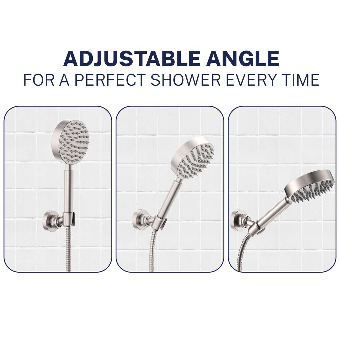 Adjustable Angle Wall Mount Holder Brushed Nickel  - The Shower Head Store