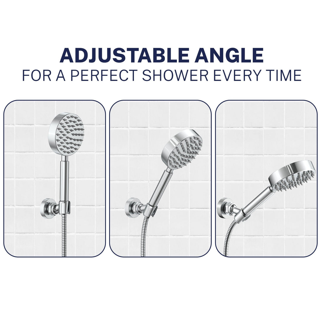 Adjustable Angle Wall Mount Holder Chrome - The Shower Head Store