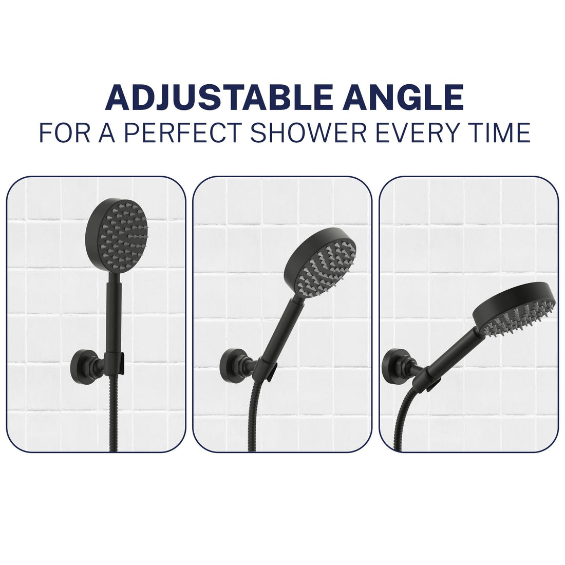 Adjustable Angle Wall Mount Holder Matte Black  - The Shower Head Store
