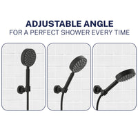 Adjustable Angle Wall Mount Holder Matte Black  - The Shower Head Store